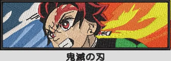  Tanjiro Action Scene Demon Slayer Patch  embroidery pattern preview