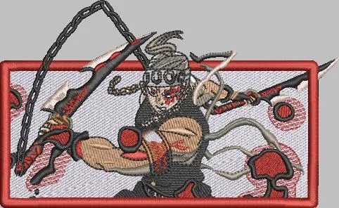  Tengen Uzui with Dual Nichirin Blades Embroidery  embroidery pattern preview