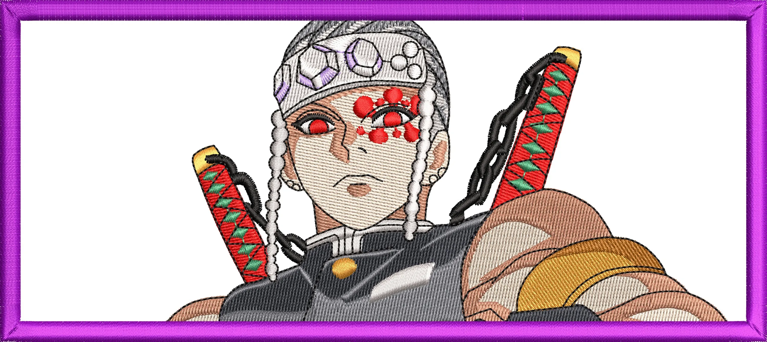  Tengen Uzui with Dual Swords Embroidery  embroidery pattern preview