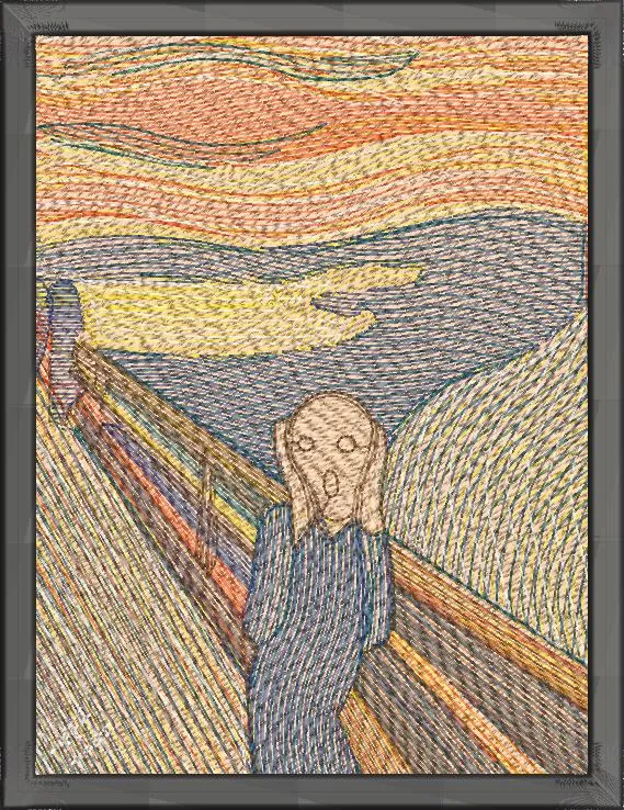  The Scream Embroidery Style  embroidery pattern preview