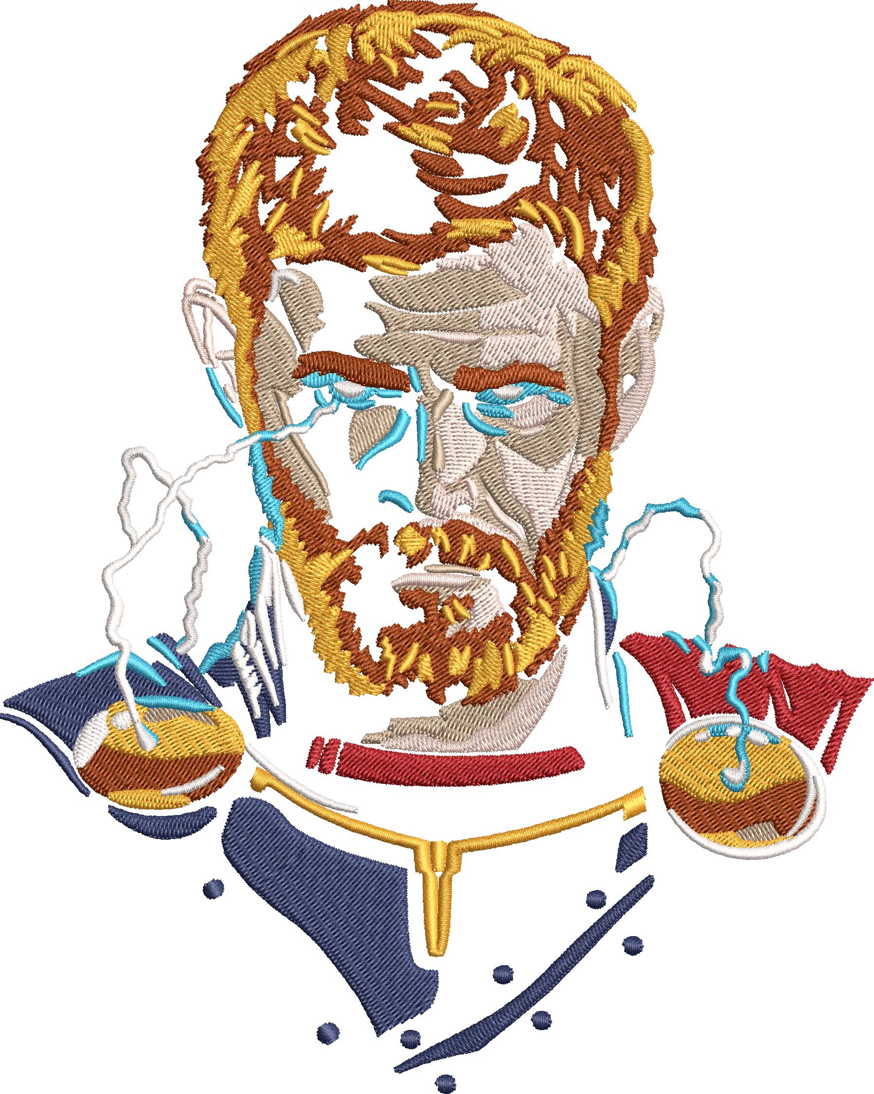  Thor with Lightning Embroidery Art  embroidery pattern preview