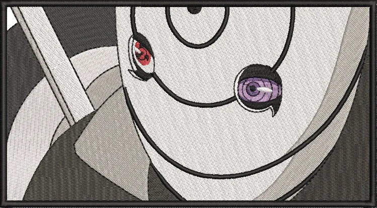  Tobi Mask Close Up with Sharingan and Rinnegan  embroidery pattern preview