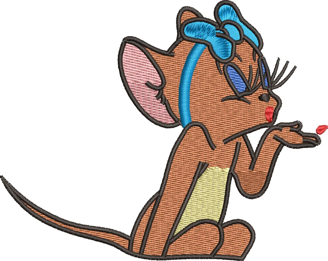  Toots from Tom and Jerry Blowing a Kiss  embroidery pattern preview