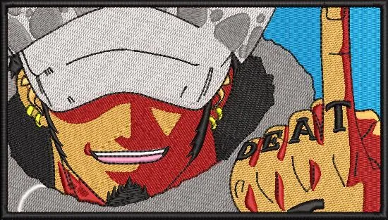  Trafalgar Law Death Hand Patch  embroidery pattern preview