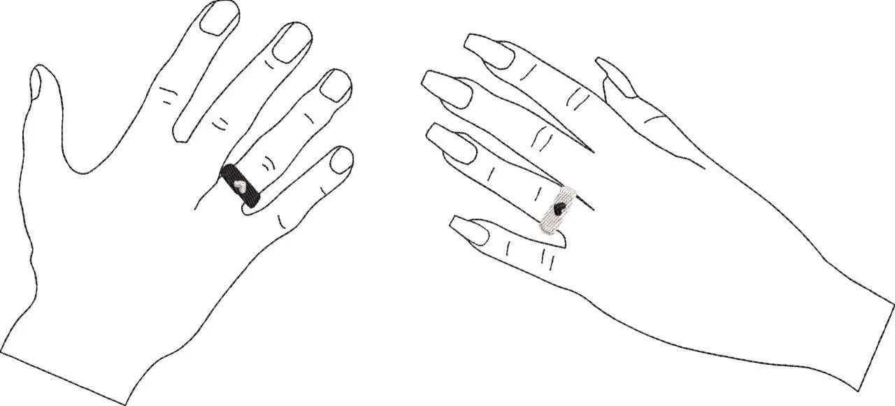 Two Hands with Rings Sketch  embroidery pattern preview