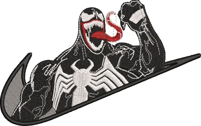  Venom Nike Logo Patch  embroidery pattern preview