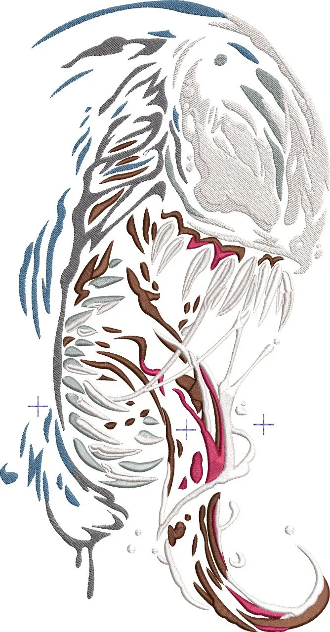  Venom Symbiote Abstract Embroidery  embroidery pattern preview