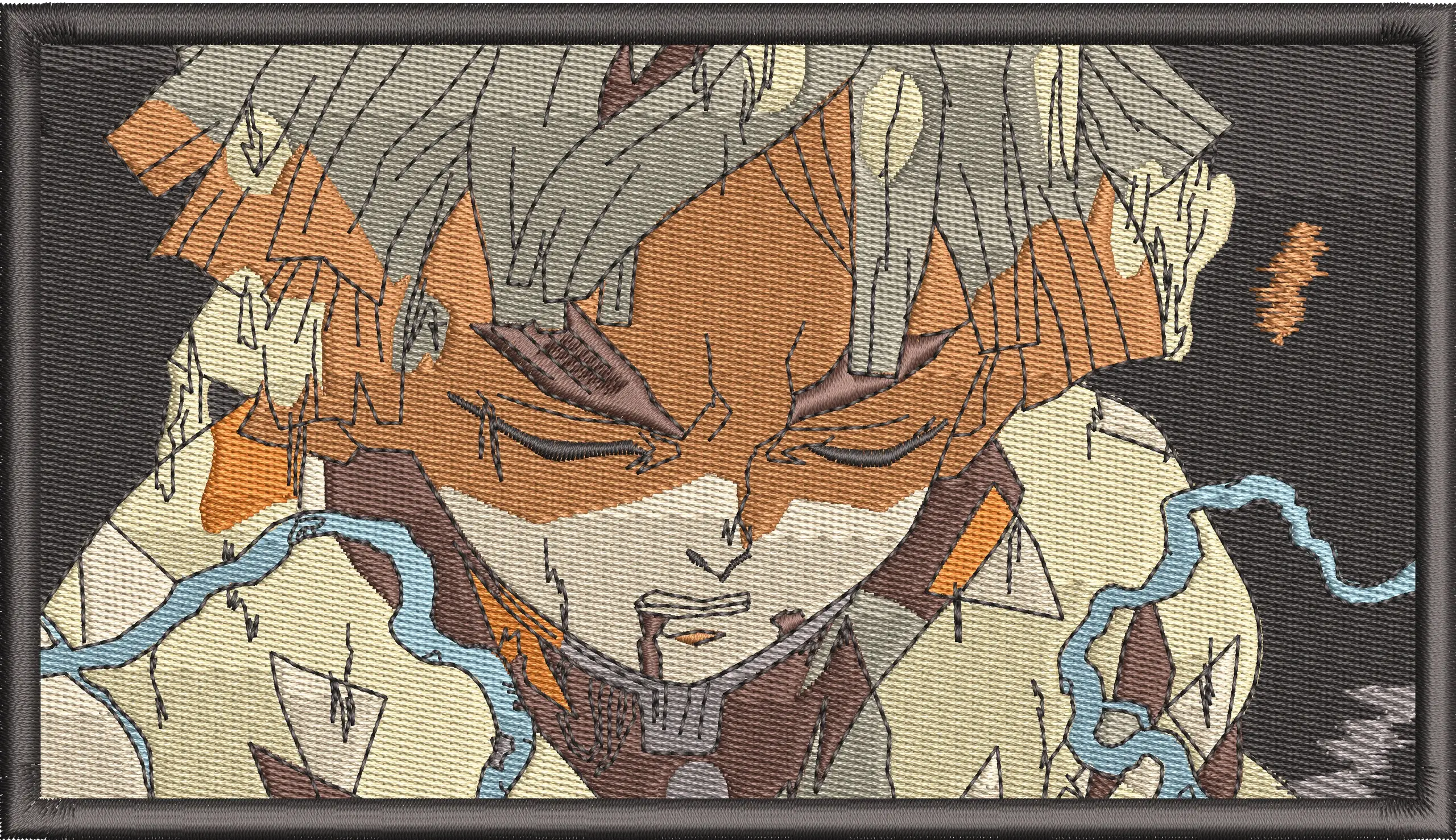  Zenitsu Agatsuma Thunder Breathing Embroidered Patch  embroidery pattern preview