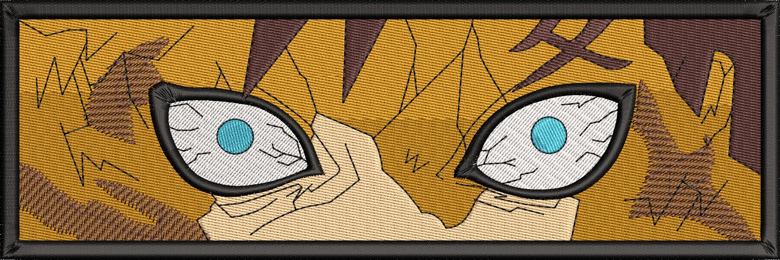 Zenitsu Yellow Eyes Close Up Patch  embroidery pattern preview
